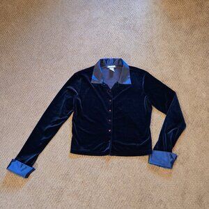 Aqua Blues purple velvet top